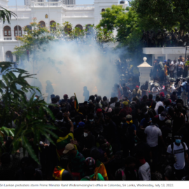 Protesters brave tear gas in Sri Lanka, storm Prime Minister’s office