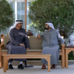 UAE President, Mohame bin zayed Al Nahya meets withmohammed binRashid Al Maktoum in Al Marmoom, Dubai.