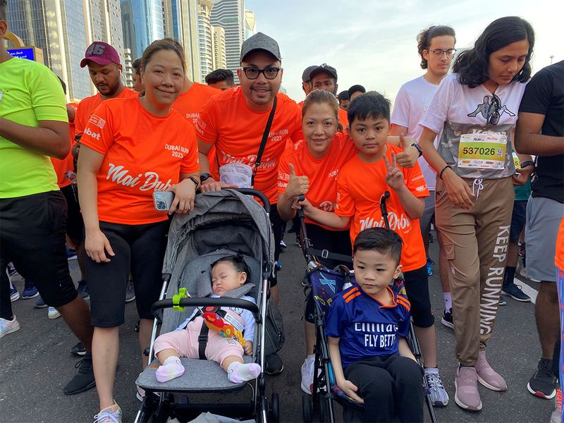 Family at Dubai run